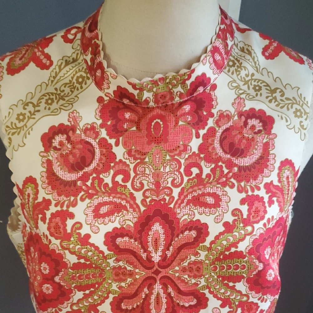 Flora Bea Oriental Sleeveless Crop Tank Top with Boxy Style Sz L - Picture 5 of 16